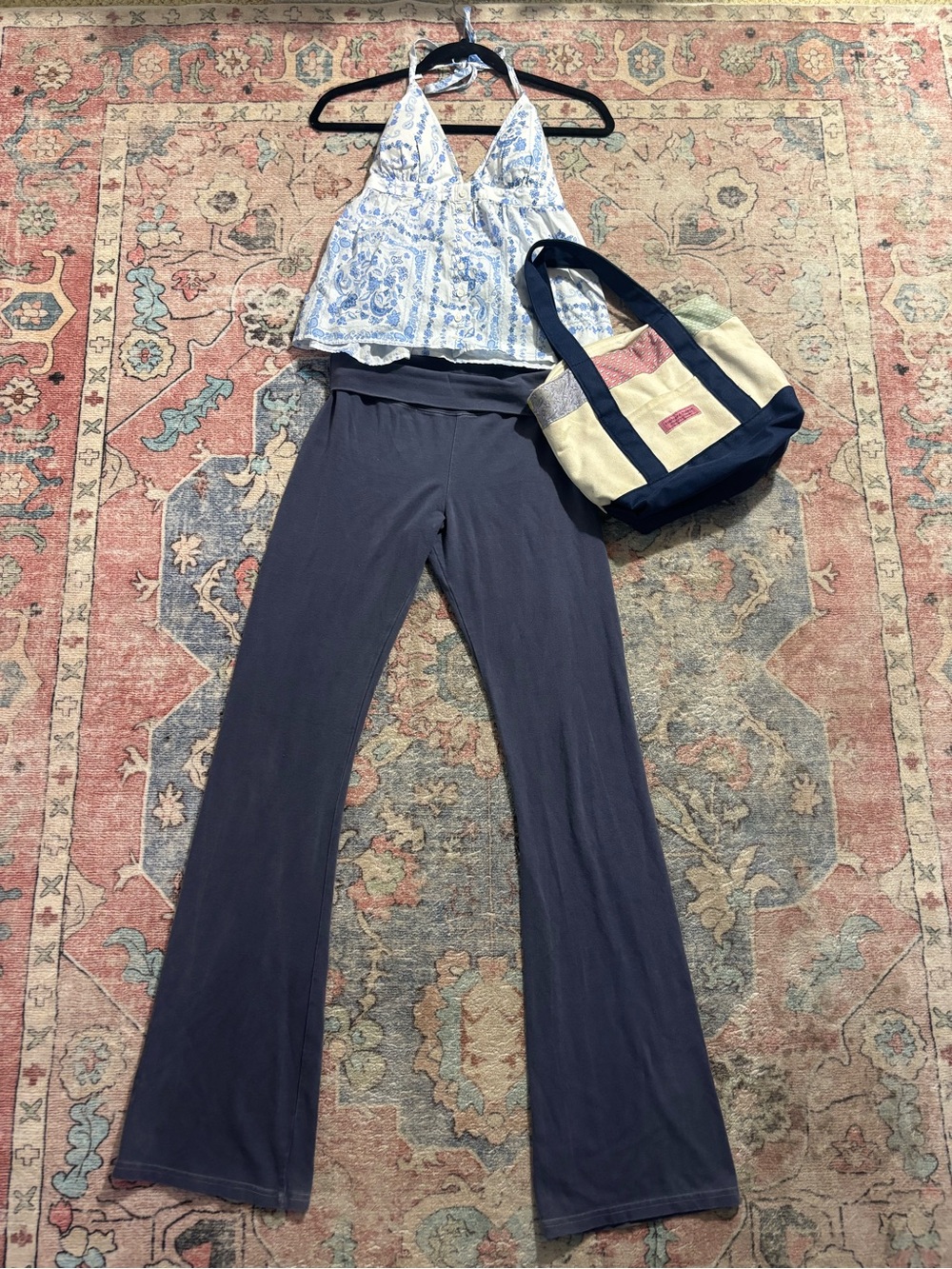 Brandy Melville Navy Flare Pants